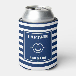 Comp Anchor Kapitein Naam Bot Naam Blauwe Stripe Blikjeskoeler