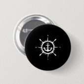 Comp Anker Marien ontwerp Met Comp Kapitein Zeil Ronde Button 5,7 Cm (Voorkant /achterkant)