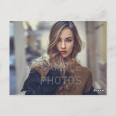 Comp Card Mailer Headshot Zed Card Briefkaart (Achterkant)