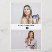 Comp Cards - Model Modeling Samengestelde ZED Flyer (Achterkant)