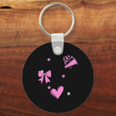Comp Dag Cheer Moeder Retro Cheerleading Liefde Vr Sleutelhanger (Voorkant)