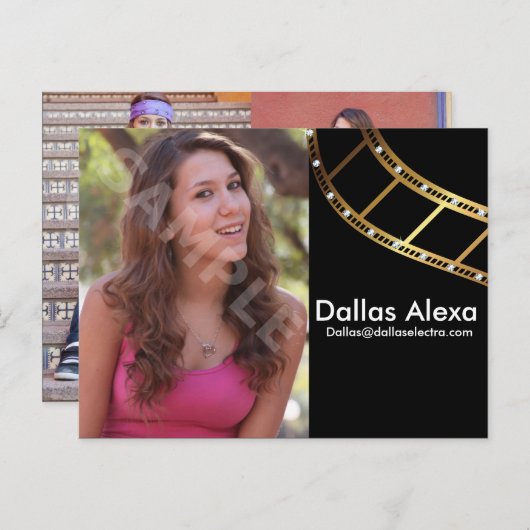 Comp-kaart met 2-zijdig hoofdopname voor een proce briefkaart (Voorkant / Achterkant)