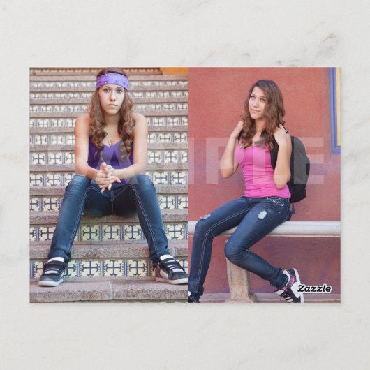 Comp-kaart met 2-zijdig hoofdopname voor een proce briefkaart (Achterkant)