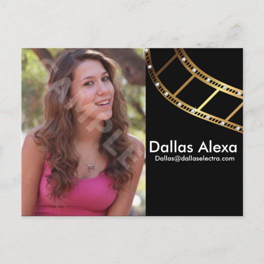 Comp-kaart met 2-zijdig hoofdopname voor een proce briefkaart (Voorkant)