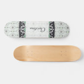 Comp Skateboard Blauw Bloem Patroon (Horizontaal)