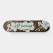 Comp Skateboard Hawaiian Blue Flower (Horizontaal)