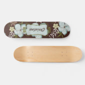 Comp Skateboard Hawaiian Blue Flower (Horizontaal)