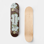 Comp Skateboard Hawaiian Blue Flower (Voorkant)