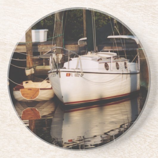 Compac Sailboot in Slip Zandsteen Onderzetter (Voorkant)