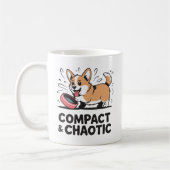 Compact and Chaotic Funny Corgi Quote Koffiemok (Links)