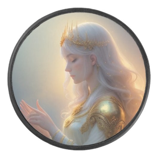 Compact and sleek puck, designed for seamless  hockey puck (Voorkant)