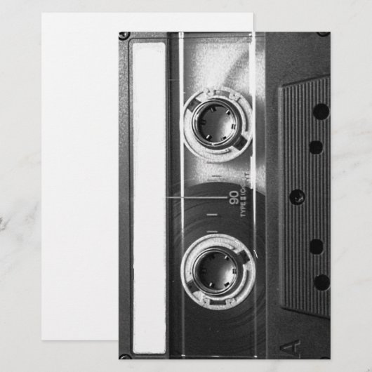 Compact Cassettebandje Briefpapier (Voorkant / Achterkant)