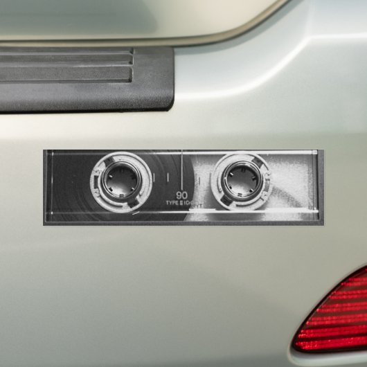 Compact Cassettebandje Bumpersticker (Op auto)