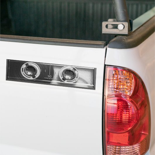 Compact Cassettebandje Bumpersticker (Op Truck)