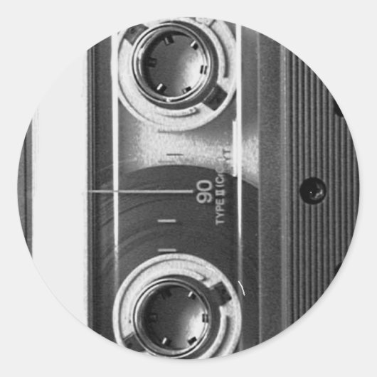 Compact Cassettebandje Ronde Sticker (Voorkant)