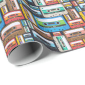 Compact Cassettes Abstracte compositie Cadeaupapier (Rol Hoek)