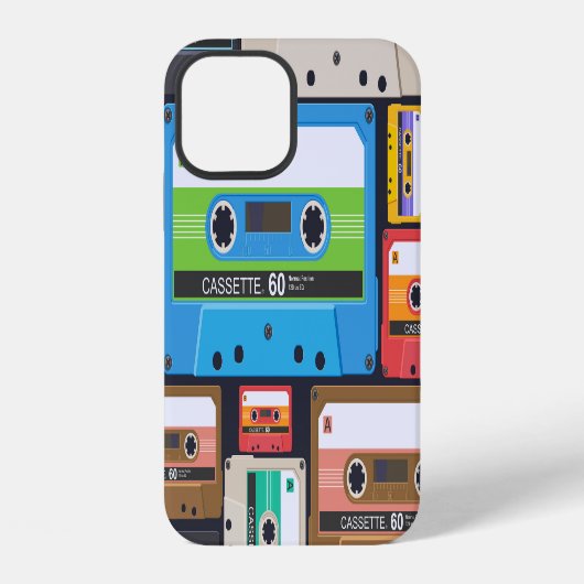 Compact Cassettes Abstracte compositie iPhone Hoesje (Achterkant)