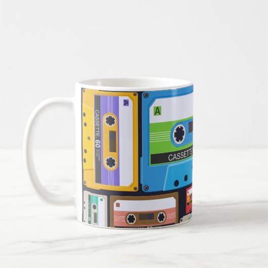 Compact Cassettes Abstracte compositie Koffiemok (Links)