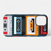 Compact cassettes. Set. Illustratie in vintage sti iPhone Hoesje (Achterkant horizontaal)