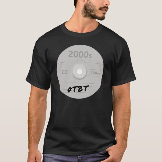 Compact Disc - Cd-rom Throwback donderdag computer T-shirt (Voorkant)