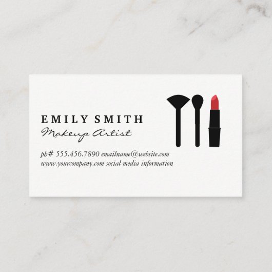 Compact en penseel maken | Paarse Sparkle Visitekaartje (Achterkant)