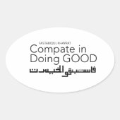 Compact in Doing Good Ovale Sticker (Voorkant)