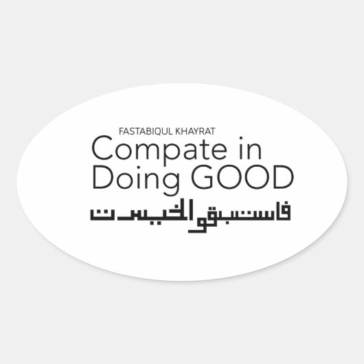 Compact in Doing Good Ovale Sticker (Voorkant)