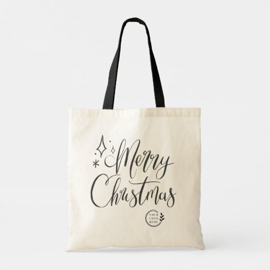 Compact kerstscript, aangepaste bedrijfsbudget voo tote bag (Achterkant)