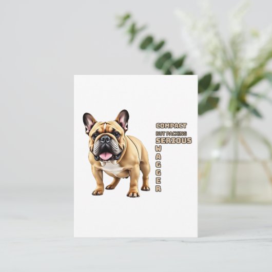 Compact, maar het inpakken van ernstige swagger briefkaart (Staand voorkant)