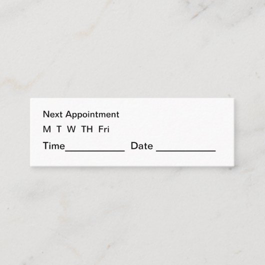 Compact Visitekaartjes voor medische benoeming (Voorkant)