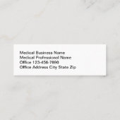 Compact Visitekaartjes voor medische benoeming (Achterkant)