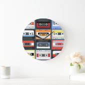 Compactcassettes: plat ontwerp. grote klok (Huis)