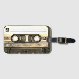 Compacte Cassetteband Oud Retro Vintage Bagagelabel