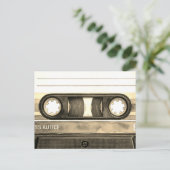 Compacte Cassetteband Oud Retro Vintage Briefkaart (Staand voorkant)