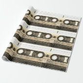 Compacte Cassetteband Oud Retro Vintage Cadeaupapier (Uitgerold)