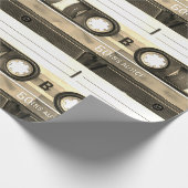 Compacte Cassetteband Oud Retro Vintage Cadeaupapier (Hoek)