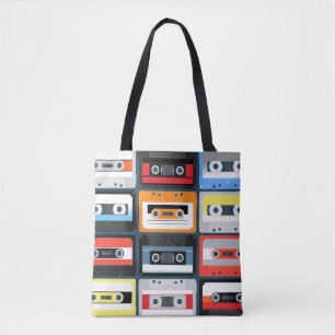 Compacte cassettes. Instellen. afbeelding vlak Tote Bag