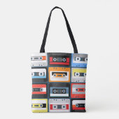 Compacte cassettes. Instellen.  afbeelding vlak Tote Bag (Achterkant)