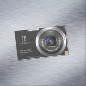Compacte digitale camera fotograaf visitekaartje magneet (Voorbeeld)
