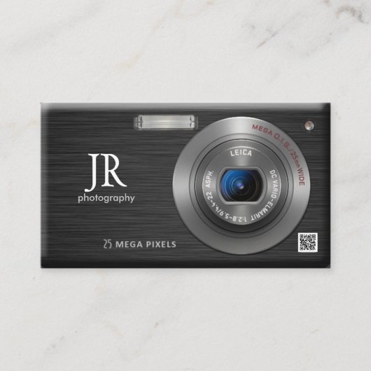 Compacte digitale camera professionele fotograaf visitekaartje (Voorkant)