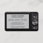 Compacte digitale camera professionele fotograaf visitekaartje (Achterkant)