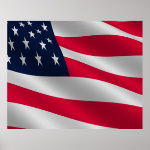 COMPACTE FOTOBACKDROP - Amerikaanse vlag sterren e Poster