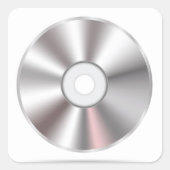 compacte schijf vierkante sticker (Voorkant)