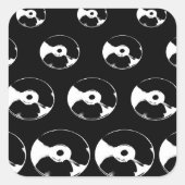 Compacte schijven vierkante sticker (Voorkant)