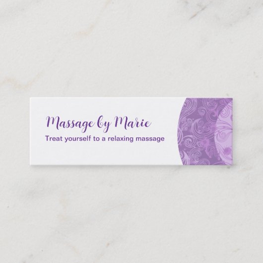 Compacte schoonheidsmassage Visitekaartjes (Voorkant)