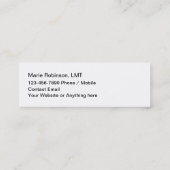 Compacte schoonheidsmassage Visitekaartjes (Achterkant)