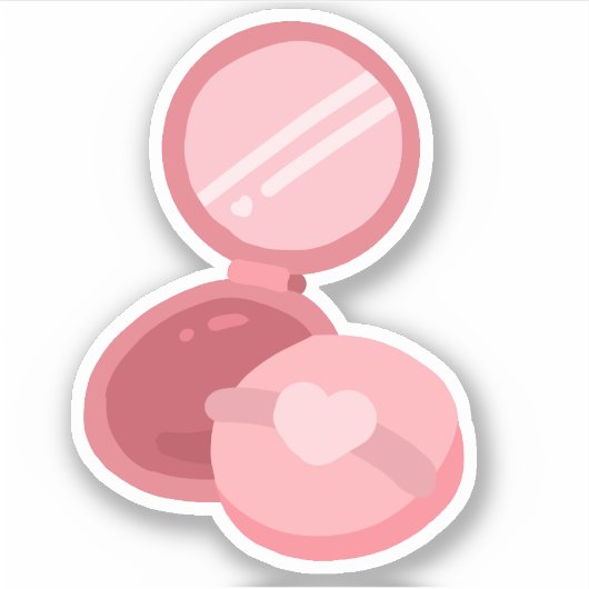 compacte spiegel sticker (Voorkant)