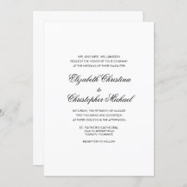 Compacte traditionele elegantie (ontvangst om te v kaart