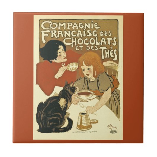 Compagnie Chocalats  Advertisement French Tegeltje (Voorkant)
