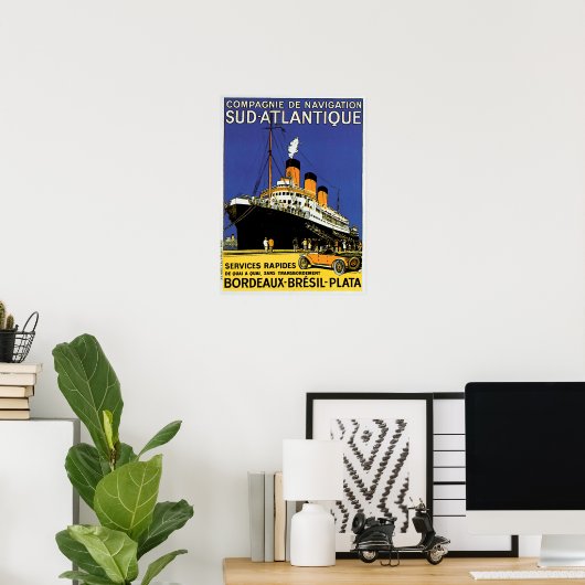 Compagnie de Navigation Sud-Atlantique Poster (Thuiskantoor)